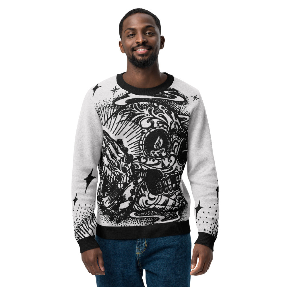 La Calavera / Knitted crew neck sweater