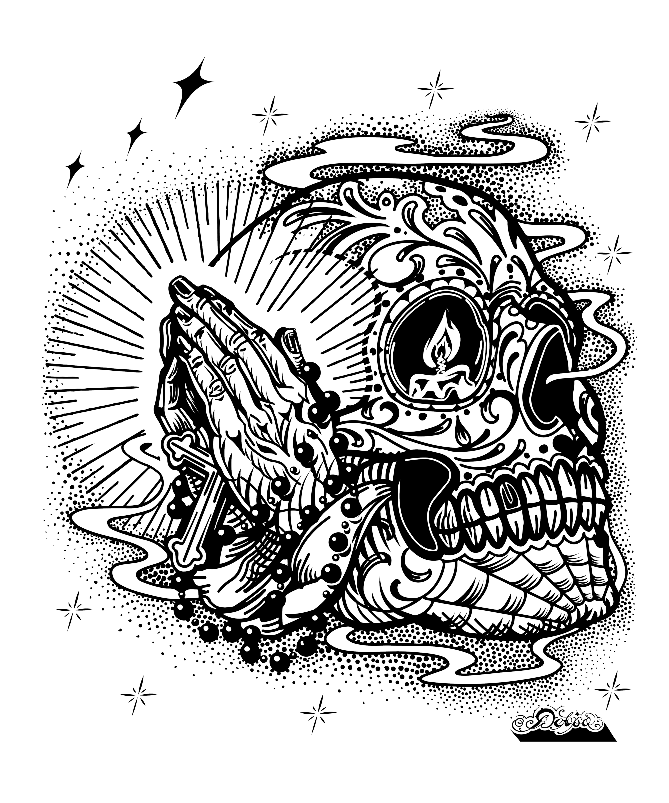 La Calavera Tattoo Design T'