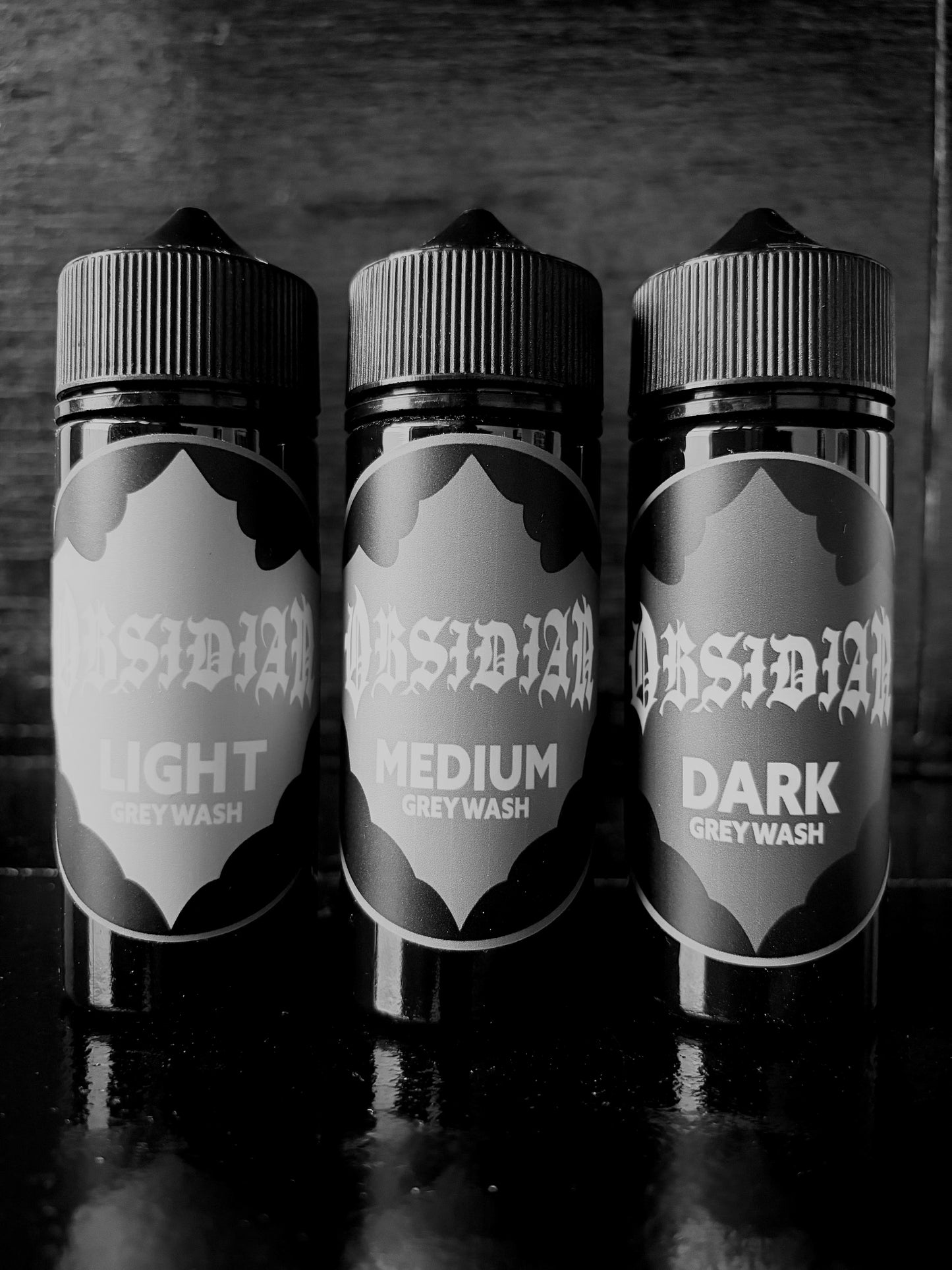 OBSIDIAN TATTOO INKS  Greywash Studio Set (Light / Medium / Dark)
