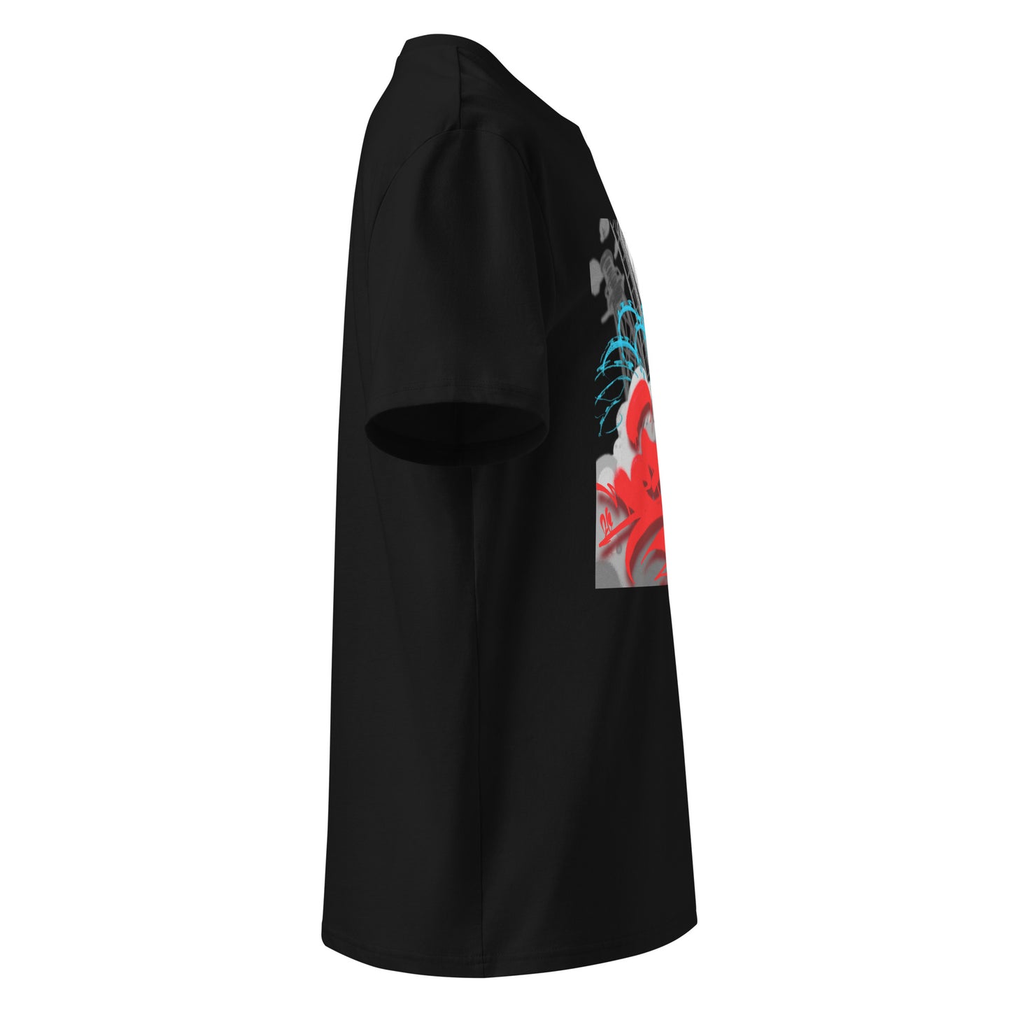 The Mission black DEBSO graphic tee right-side view